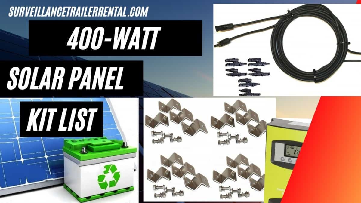 400-Watt Solar Panel Kit List